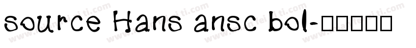 source Hans ansc bol字体转换